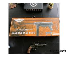 M3 Grease BB Gun, Nagant M1895 Airsoft Revolver, and WE-Tech TT33