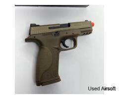 Smith And Wesson M&P 9 Soft Air Pistol Regular Gas -Tan Version W/ Box - Image 3