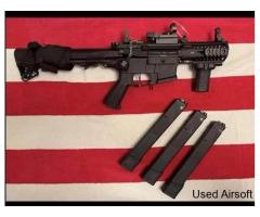 G&G CM16 ARP9 CQB Electric Airsoft Rifle w/ Red Dot, Flip-Up Sight, Sling
