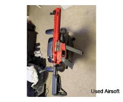 EMG Black Rain Ordnance BRO 9mm Gas Blowback Airsoft Rifle - RED Limited Ed SBR