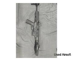 KWA Full Metal QRF MOD.2 PDW AEG 2.5 Airsoft Rifle w/ Adjustable FPS