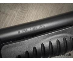 Upgraded Tokyo Marui M870 Breacher Green Gas Gas Shotgun + Acetech Quark-C Tracer + Eotech 552 - Image 4