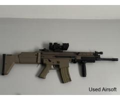 D-Boys scar H Tan with Theta Optics 4×32 Rhino scope