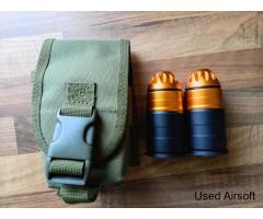 40mm airsoft moscart x2 + olive pouch