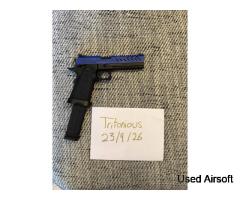 Vorsk 5.1 Hi-Capa – Maple Leaf Hop-Up – 50 Round Mag – 2 Tone Blue