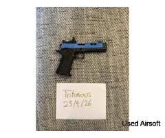 Army Armament R604 GBB Pistol – XFORCE XR5 Solar Red Dot – 2 Tone Blue