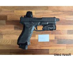 Custom Umarex VFC Glock G45 MOS with GSI Fixed Threaded Barrel/Hop Combo + GSI Hammer