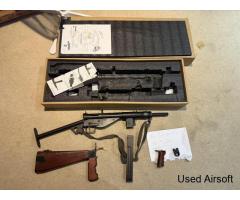 ww2 british stengun with wood kit to airborne