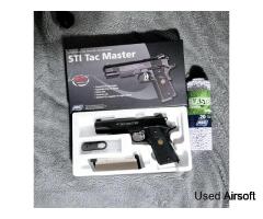 ASG STI® M1911 TAC MASTER GBB Airsoft Pistol in Black