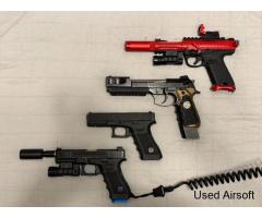 AIRSOFT PISTOLS BUNDLE WITH HPA TANK