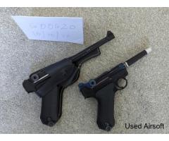 2 x P08 Lugers + 2 gas mags +  1 holster - Image 2