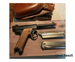 marushin airsoft Nambu Pistol Holster 2 Mags,lightly Used
