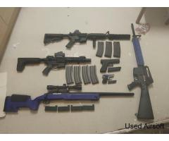 Huge bundle of AEGs and GBB guns & accessories