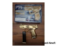 Walther P99 Gold Limited Edition Spring Airsoft Pistol – Boxed