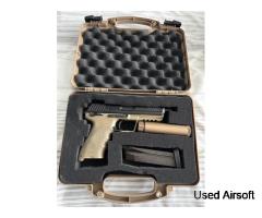 HK45 Tactical Tan Gas Blowback Pistol