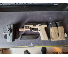 ICS BLE Pistol w/ Torch, Holster & 2 Magazines - Image 4