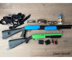 MS56AL and M47A - Airsoft Shotguns and Extras - Two Tone