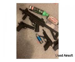 Various airsoft guns
