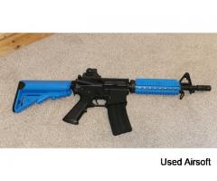 Sold! CYMA CM.506 M4A1 RIS CQB AEG Automatic Electric Rifle Two Tone Blue/Black like new