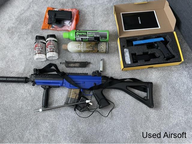 Gas blowback pistol and electric rifle - 1