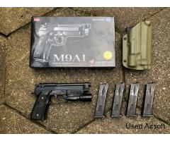 50% off retail Tokyo Marui Beretta M9A1 GBB Pistol Bundle