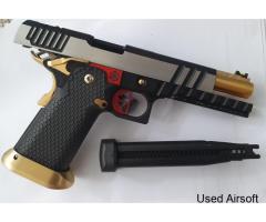 Aw2001 hicapa pistol - Black, silver and gold