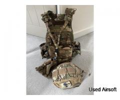 Viper VX Rig with various pouches + Helmet with cover