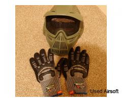 Brand new mask + used gloves