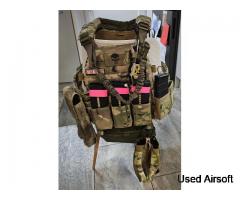 L/XL Warrior DCS TEMP Plate Carrier, Multicam with Extras