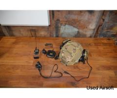 Helmet with communications system & GT-3TP walkie talkie