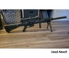 A&K SR25 Upgraded and accessories.