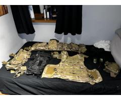 Assortment of tactical gear