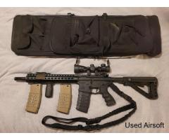 G&G CM16/M4 SRL AEG Rifle long barrel with carry case
