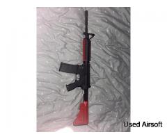 Evolution airsoft recon s two tone red m4