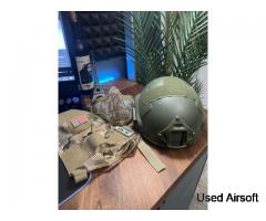 Nuprol helmet with multi cam cover and lower mesh mask - Image 1
