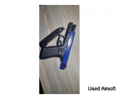 Airsoft glock 18c tactical blowback 9x19 black and blue - Image 2