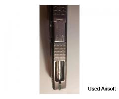 WE EU17 Custom G-Force Tan Frame Silver Slide & Barrel, Without mag  Glock 17 gen 3 - Image 3