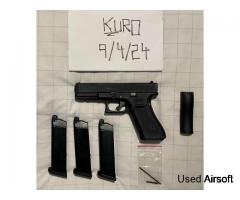 WE GLOCK 17 Gen.5 GBB | Great Condition | 3 Magazines & Rear Handle Extension Kit