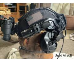 FMA Tactical Airsoft Helmet. Fully Loaded. RAC Headset. Dummy PVS-31 - Image 4