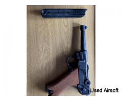 Po8 6” Luger Denix REPLICA  (Wood grip / Steel body)