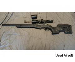 Action Army AAC T10 Bolt Action Sniper Rifle up graded - Image 1