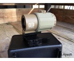 Airsoft Replica - EOTEC G43 3X Magnifier W/ Flip To Side Mount - FDE - NEW - Image 1