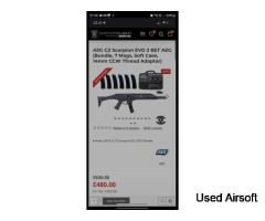 Asg scorpion evo carbine with carry case and upgraded asg hop