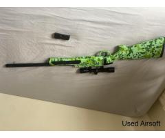 Air-soft spring sniper with sight/scope