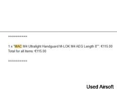 MAC M4 Carbon Ultralight Handguard M-LOK M4 AEG Length 8'' - Image 4