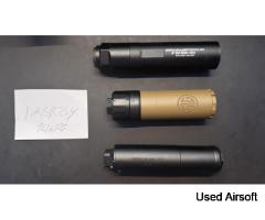 Metal licensed suppressors with trades: Griffin Armament GP5 and R22  + SIG SLX 556 QD FDE