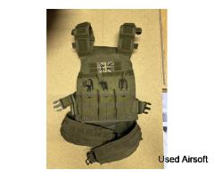 Olive green plate carrier - Bulldog/Warrior assault systems