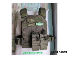 Viper tactical plate carrier with pouches and patches