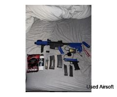 Nuprol electric airsoft rifle & vorsk hi cappa 4.3 gas pistol