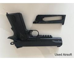 Colt 1911 rail gun, blackened, CO2 - Image 3